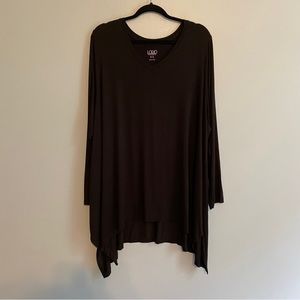 LOGO Layers Black Blouse Tunic - 3X